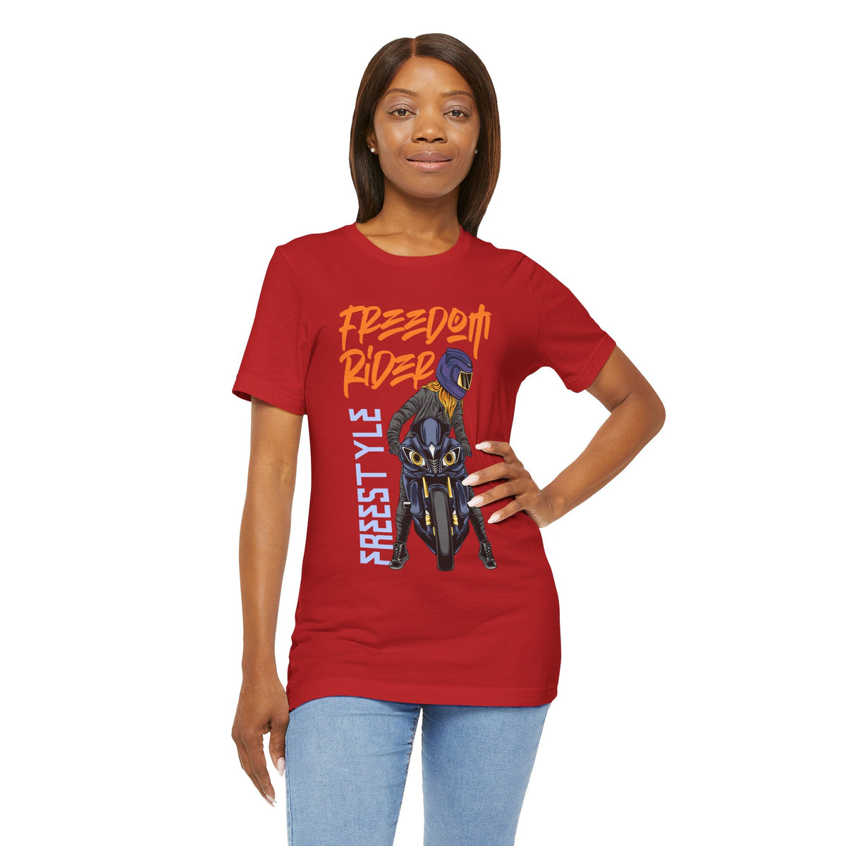 Freedom Rider Motorcycle Tee – "Freedom Rider" Streetstyle Biker T-Shirt