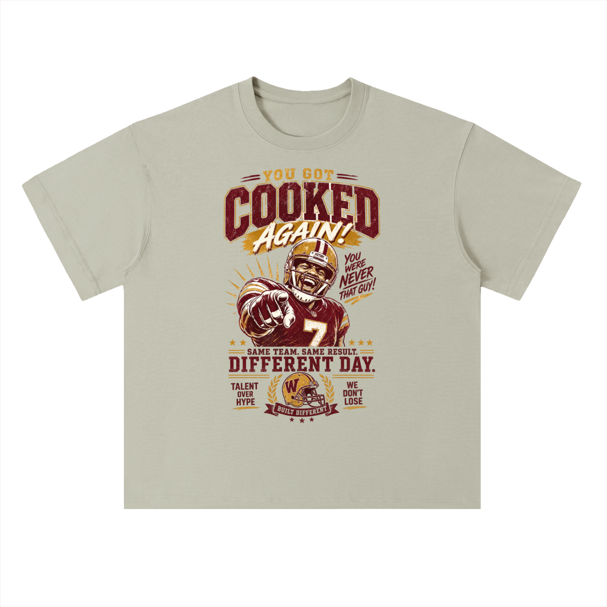 You Got Cooked Again Graphic Drop Shoulder Tee