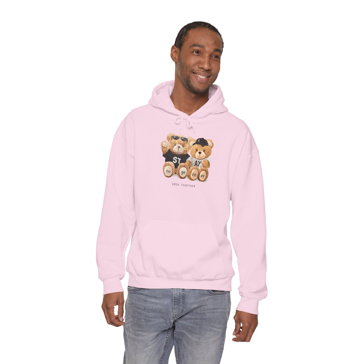 Teddy Bears 'STAY' Hoodie - Cute Couple Bear Graphic Sweatshirt