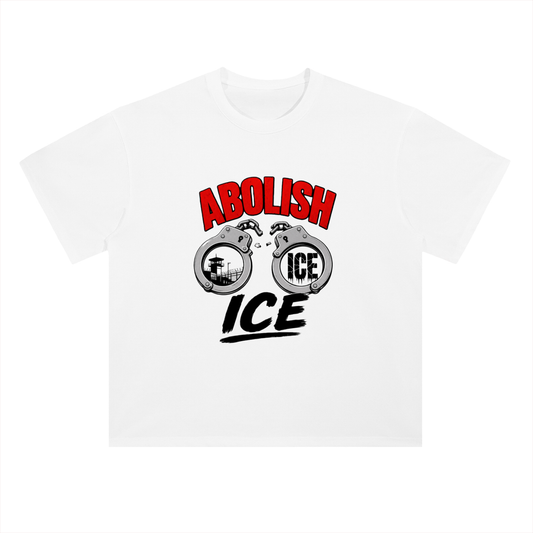 Abolish ICE Handcuffs Graphic Drop Shoulder Tee