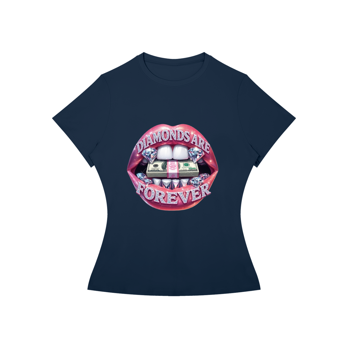 Diamonds Are Forever Lips Women’s Slim-Fit Tee