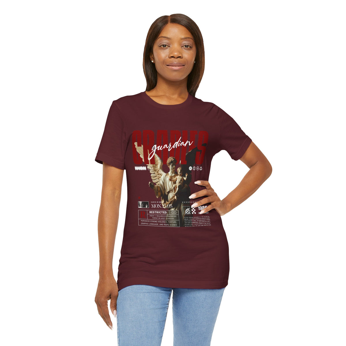 Guardian Angels Graphic Tee — 'Bodies' Vintage Statue Streetwear Shirt