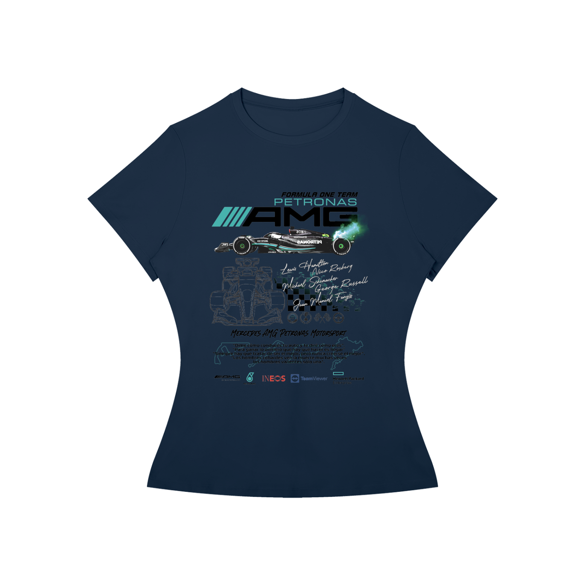 Mercedes AMG F1 Women’s Slim-Fit Graphic Tee