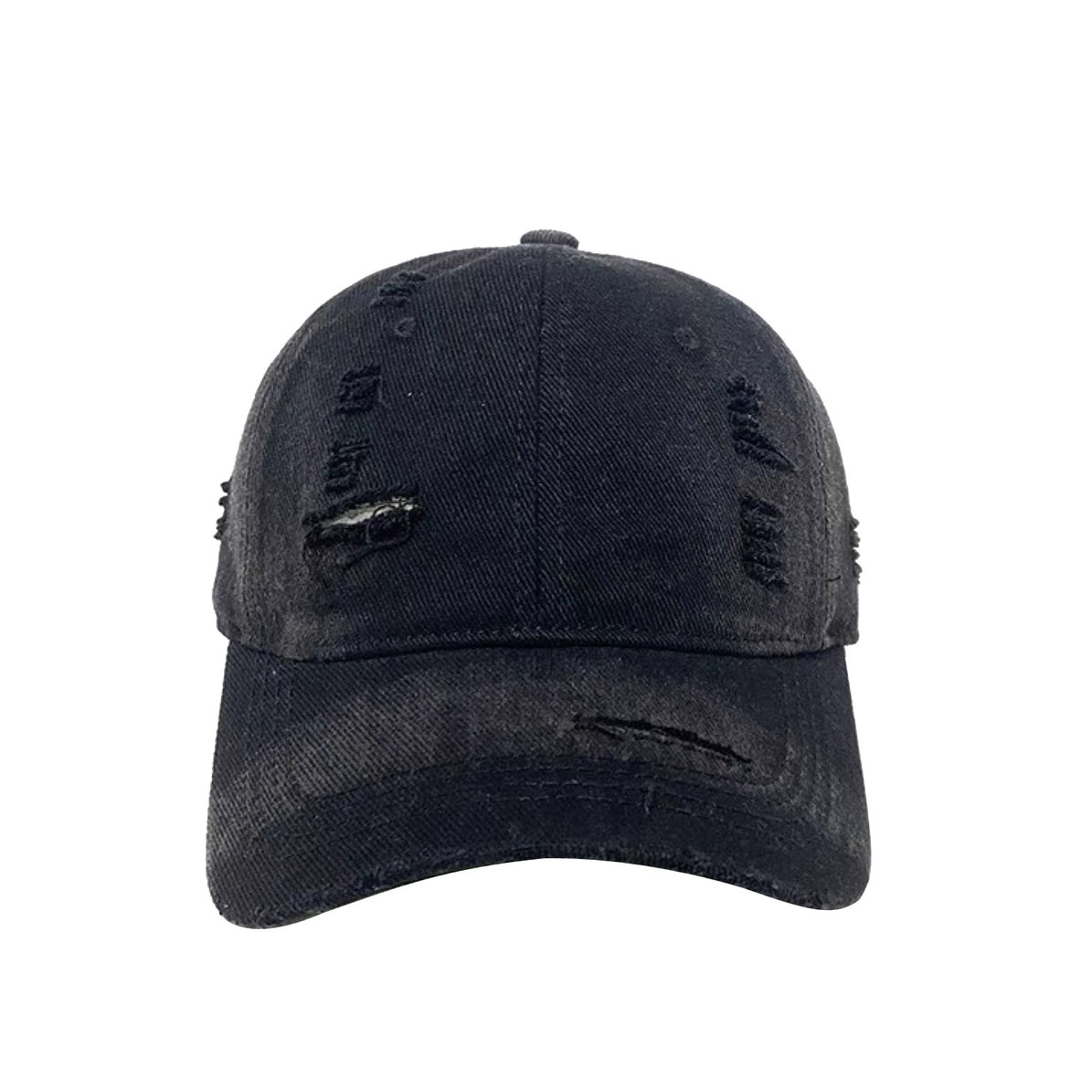 Vintage Gradient Ripped-Denim Baseball Cap
