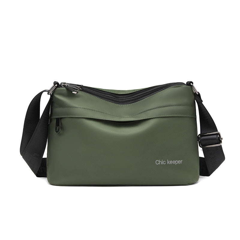Men's Multi-Layer Crossbody Bag — Water-Repellent Shoulder Bag