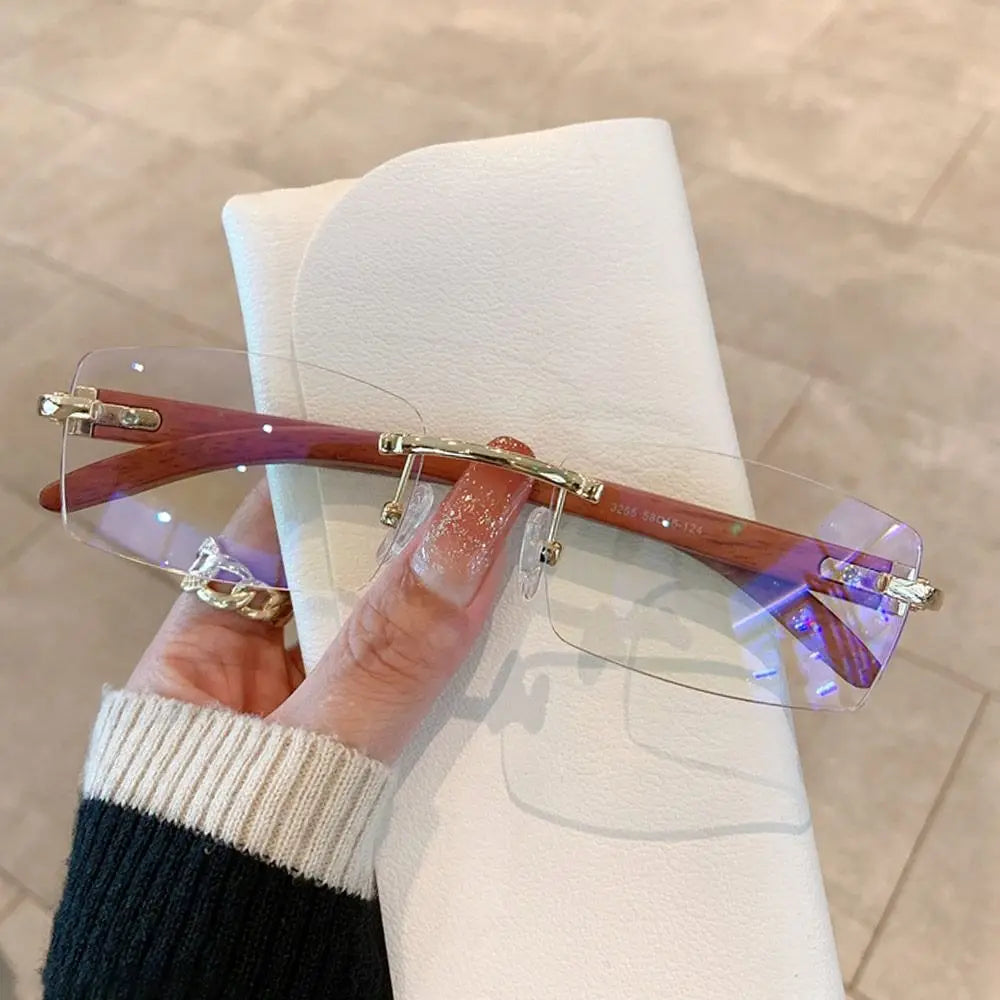 UV400 Punk Sunglasses Fashion Gradient Frameless Eyewear Rectangle Sun Glasses for Women & Men