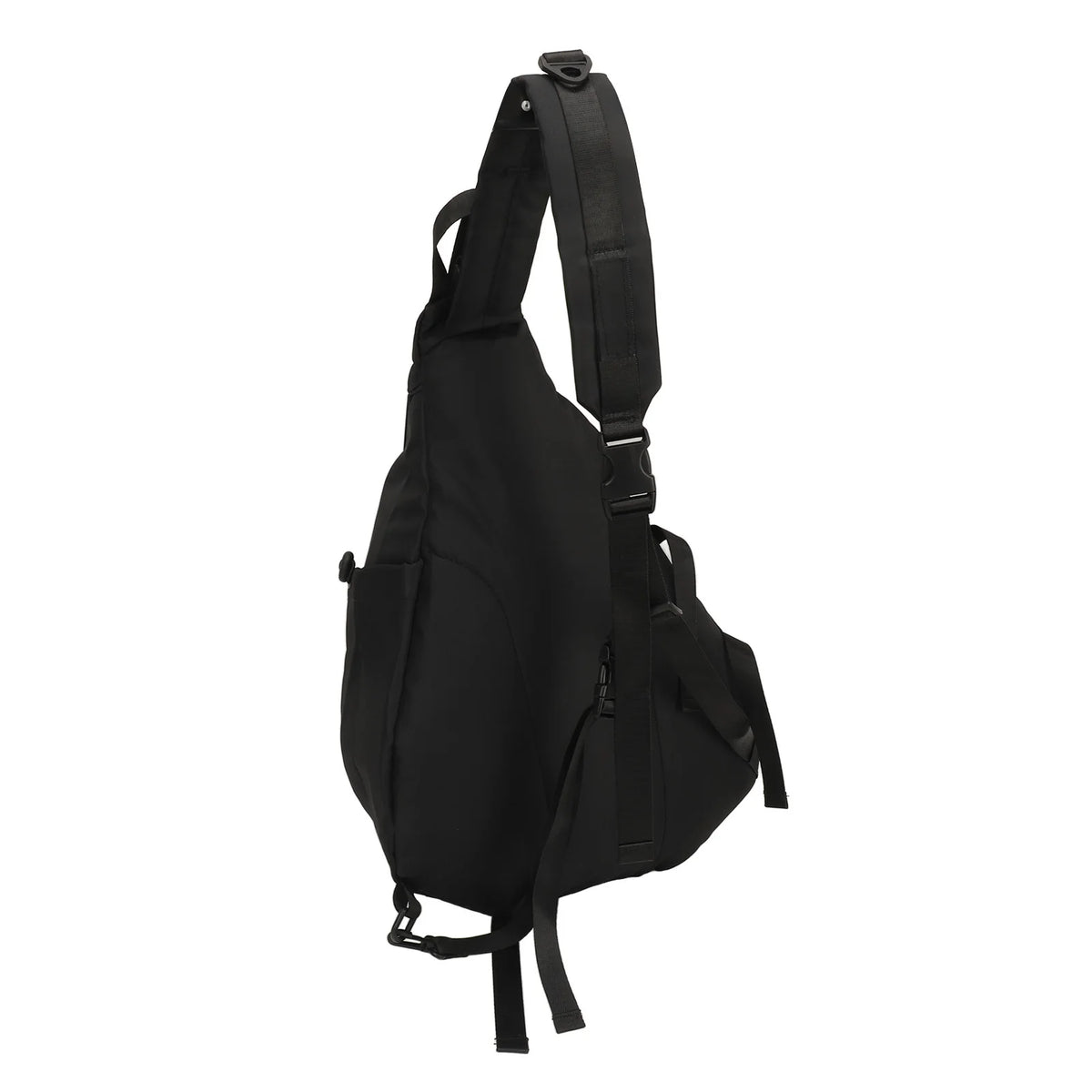 Large Black Sling Bag Waterproof Sling Backpack Oxford Fabric Outdoor Sports Chest Bag for Men Women Large Black Sling Backpack