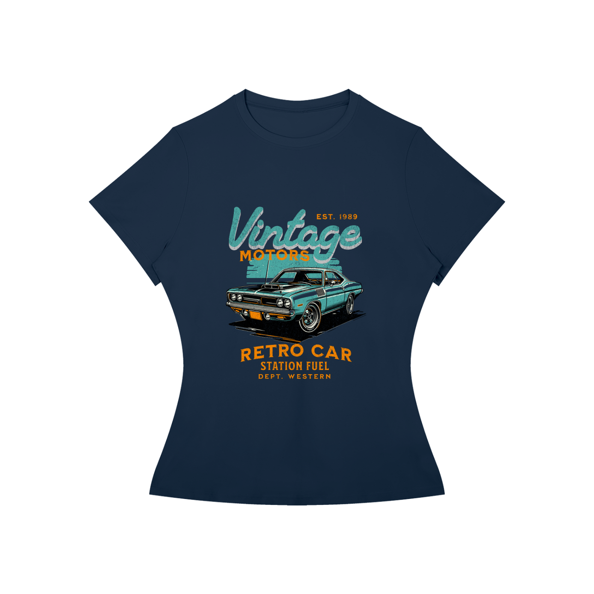 VINTAGE RETRO CAR Slim Fit T-Shirt