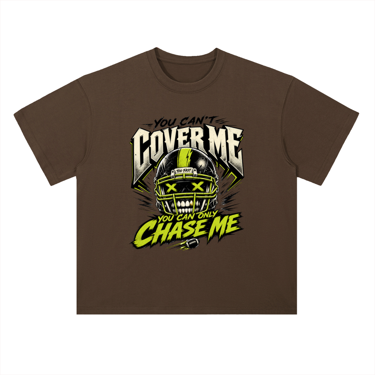 You Can Only Chase Me Skull Graphic Drop Shoulder Tee