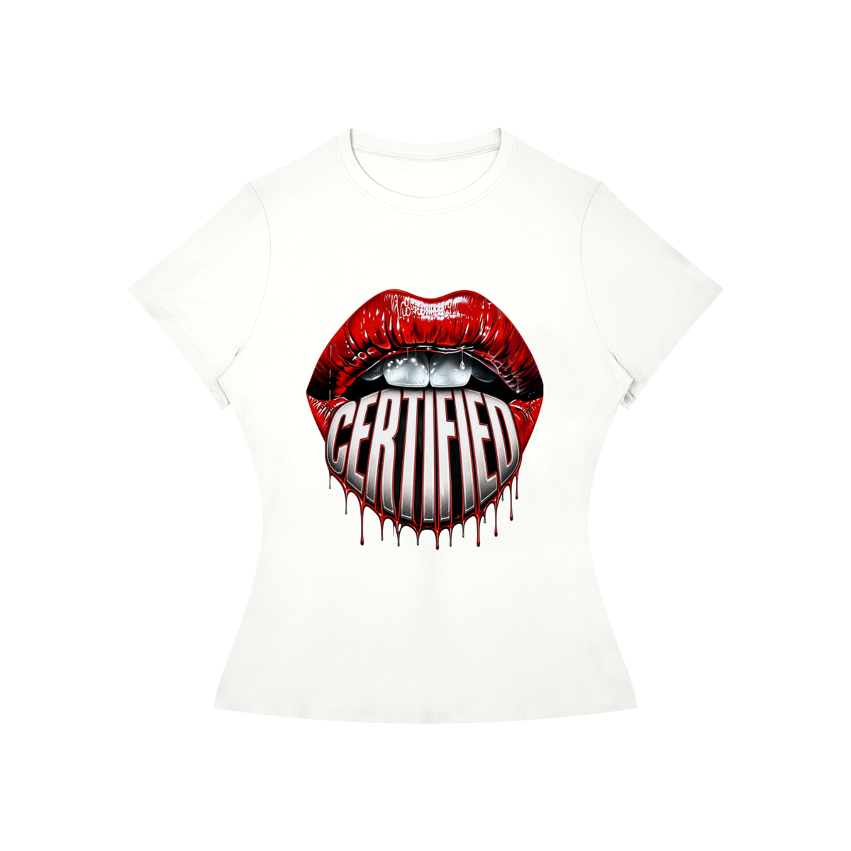 Certified Lips Women’s Slim-Fit Graphic Tee