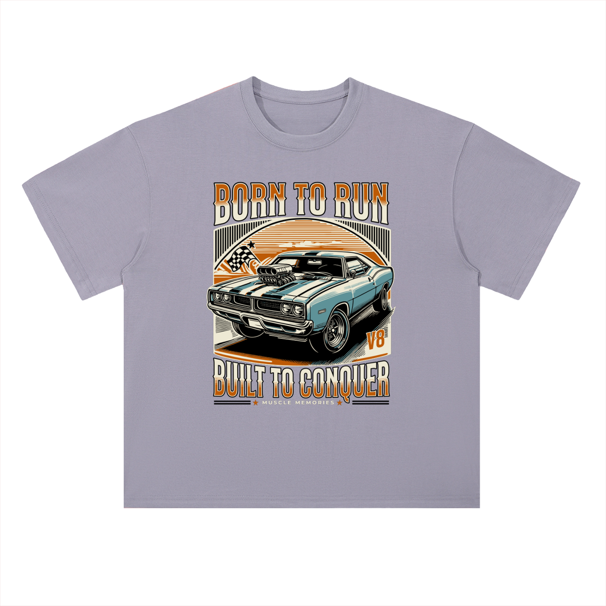 BORN TO RUN & CONQUER Cotton T-Shirt