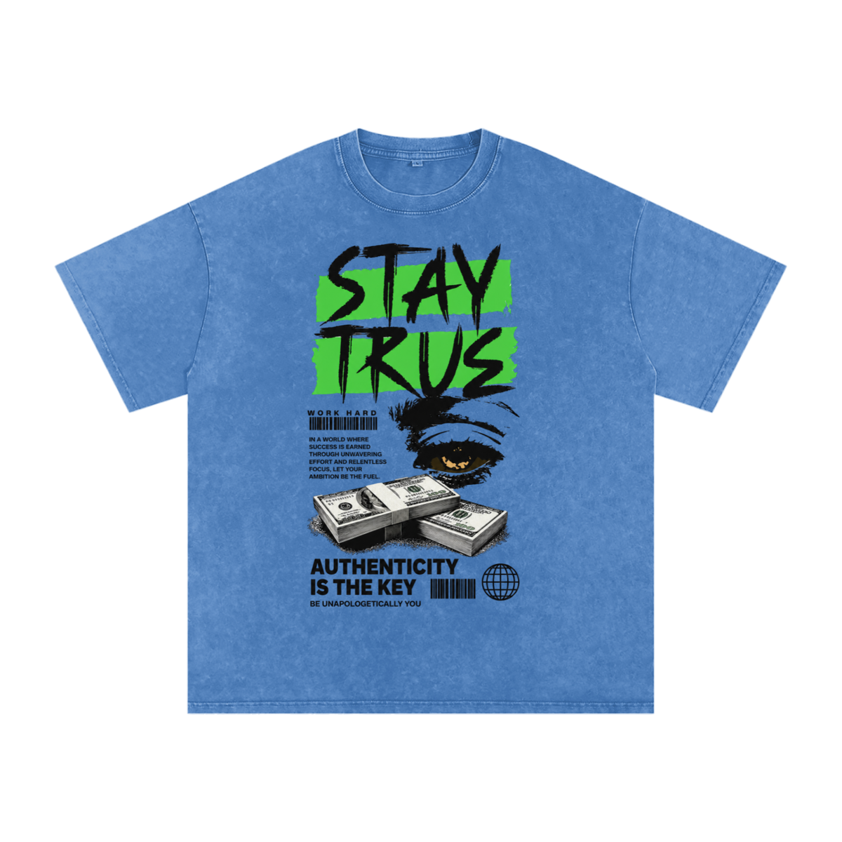 Stay True Snow-Washed Cotton Graphic Tee