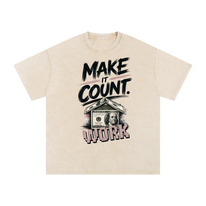 Make It Count Snow-Washed Cotton Graphic Tee