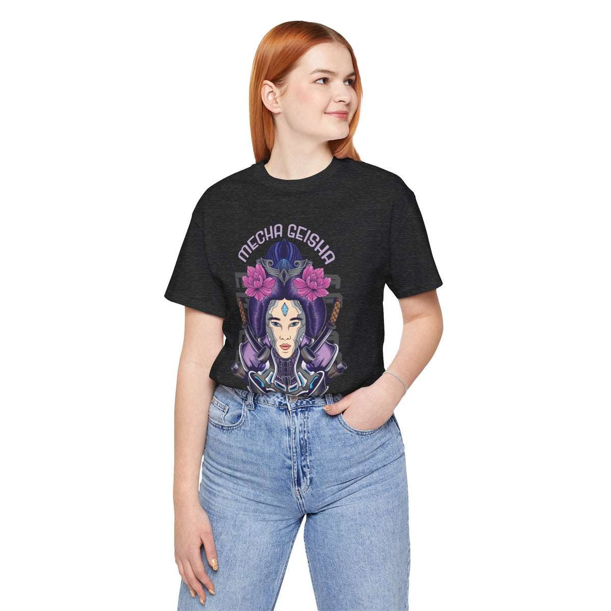 Mecha Geisha T-Shirt — Futuristic Asian-Inspired Graphic Tee