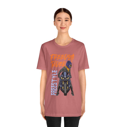 Freedom Rider Motorcycle Tee – "Freedom Rider" Streetstyle Biker T-Shirt