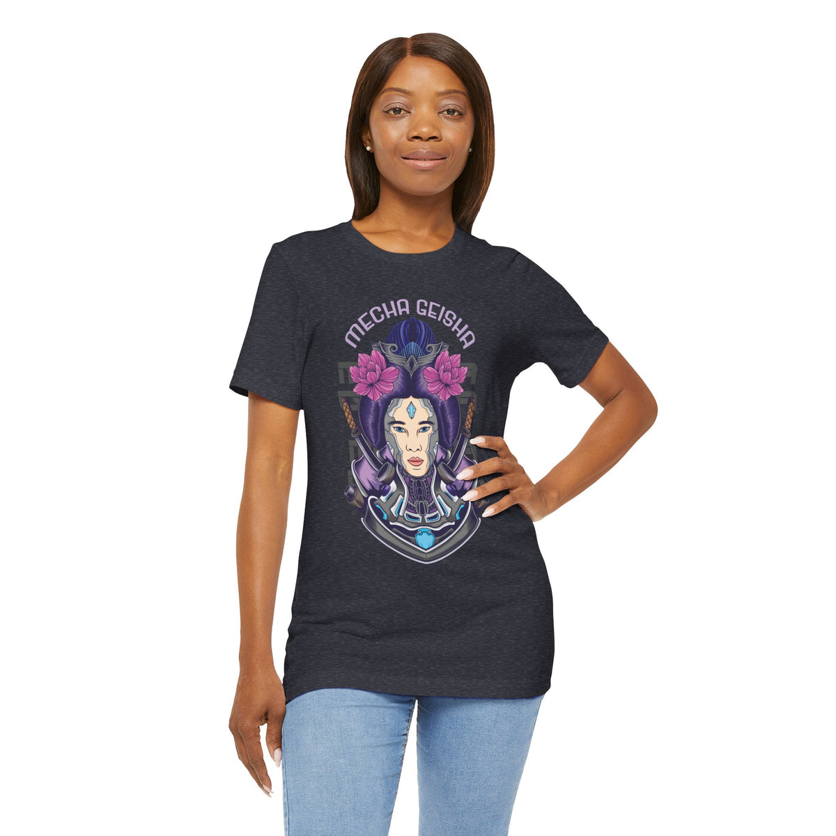 Mecha Geisha T-Shirt — Futuristic Asian-Inspired Graphic Tee
