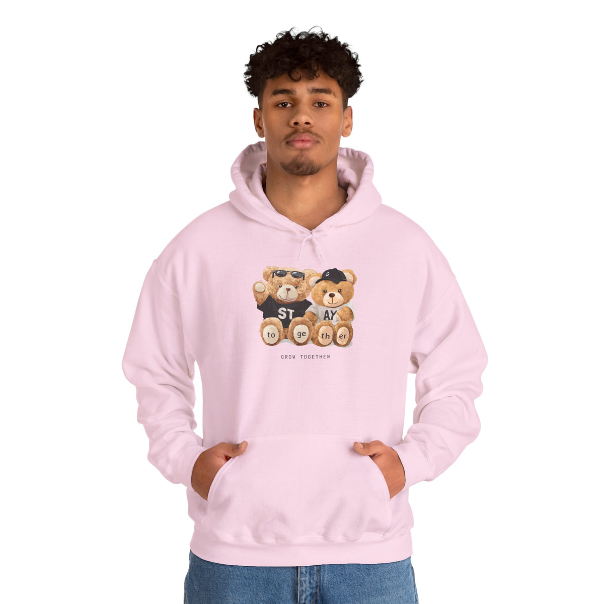 Teddy Bears 'STAY' Hoodie - Cute Couple Bear Graphic Sweatshirt