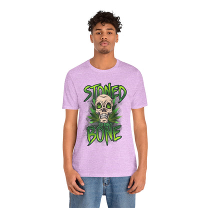 Stoned to the Bone Skull Tee — Cannabis Leaf Graphic T-Shirt