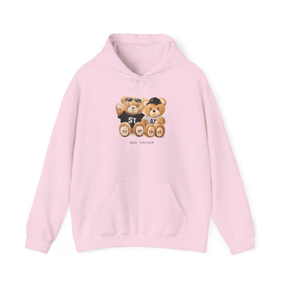 Teddy Bears 'STAY' Hoodie - Cute Couple Bear Graphic Sweatshirt