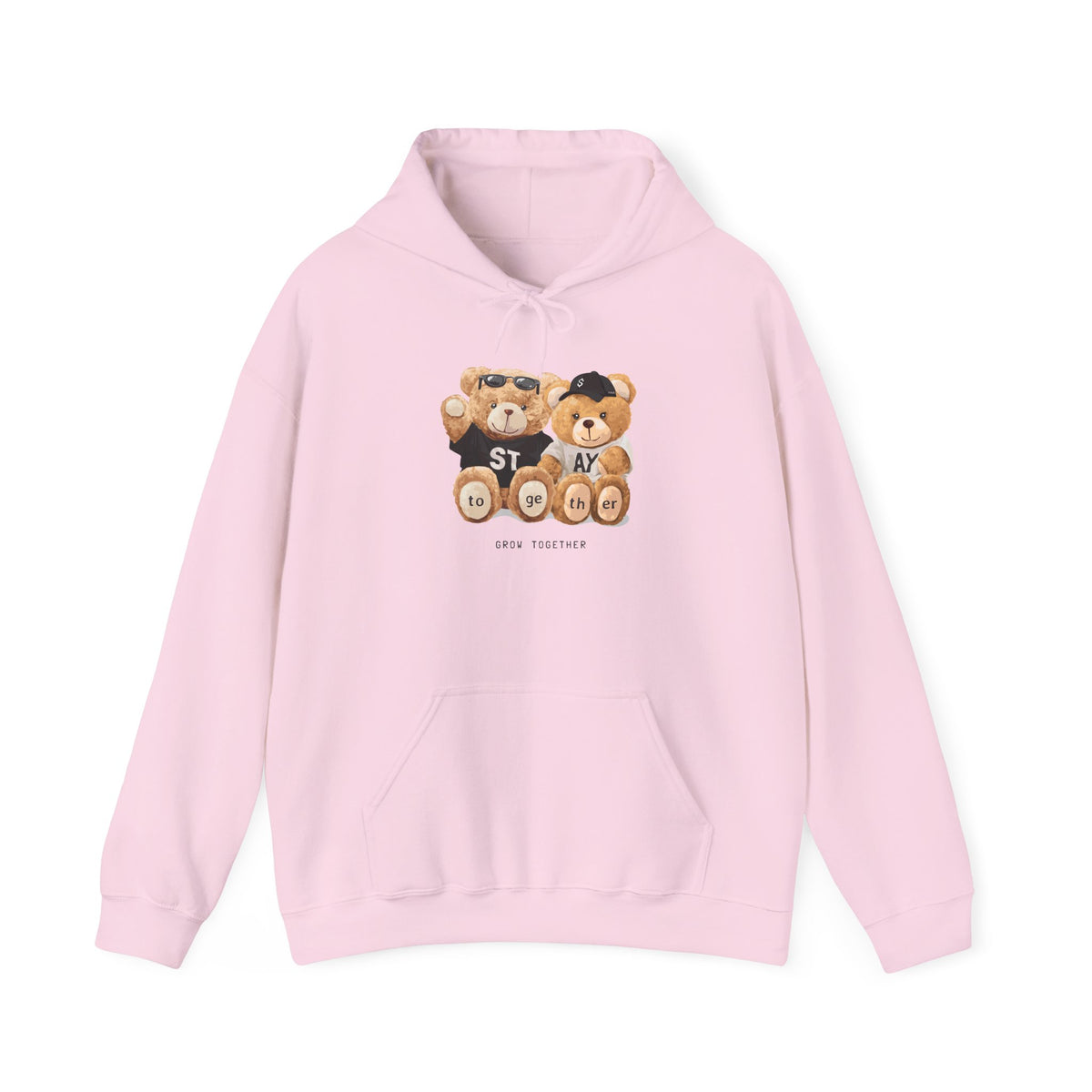 Teddy Bears 'STAY' Hoodie - Cute Couple Bear Graphic Sweatshirt