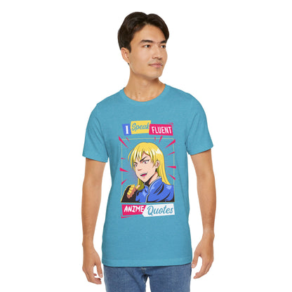 Anime Quotes T-Shirt — "I Speak Fluent Anime Quotes" Retro Manga Style Tee