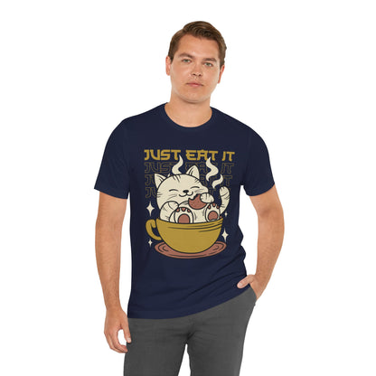Just Eat It Cat Tee — Cute Kawaii Cat in Tea Cup T-Shirt