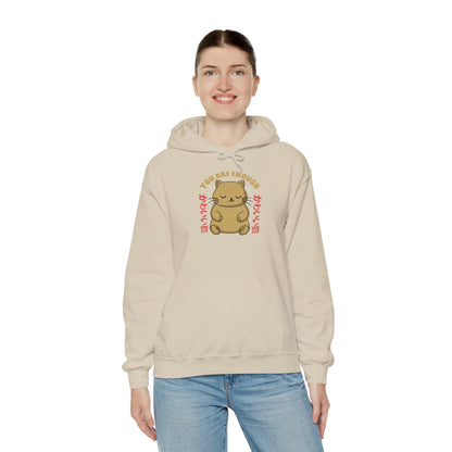 Hoodie — Cute 'You Are Enough' Kawaii Cat Comfort Hoodie