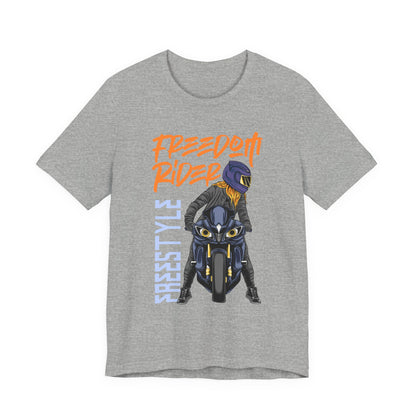 Freedom Rider Motorcycle Tee – "Freedom Rider" Streetstyle Biker T-Shirt
