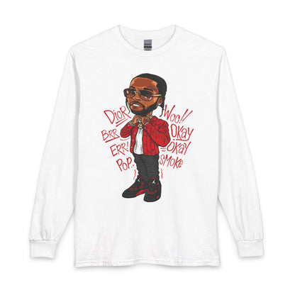 Hip Hop Artist Long Sleeve Tee — Urban Music Graphic Shirt
