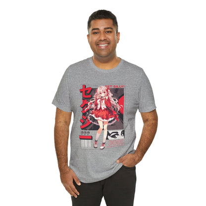 Anime Girl Graphic Tee — "Get Silly!" Red Harajuku Style T-Shirt