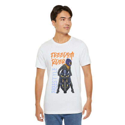 Freedom Rider Motorcycle Tee – "Freedom Rider" Streetstyle Biker T-Shirt