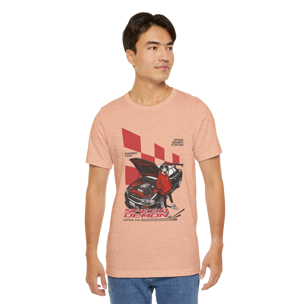 JDM Demon Street Racing T‑Shirt — Retro Car Anime Graphic Tee