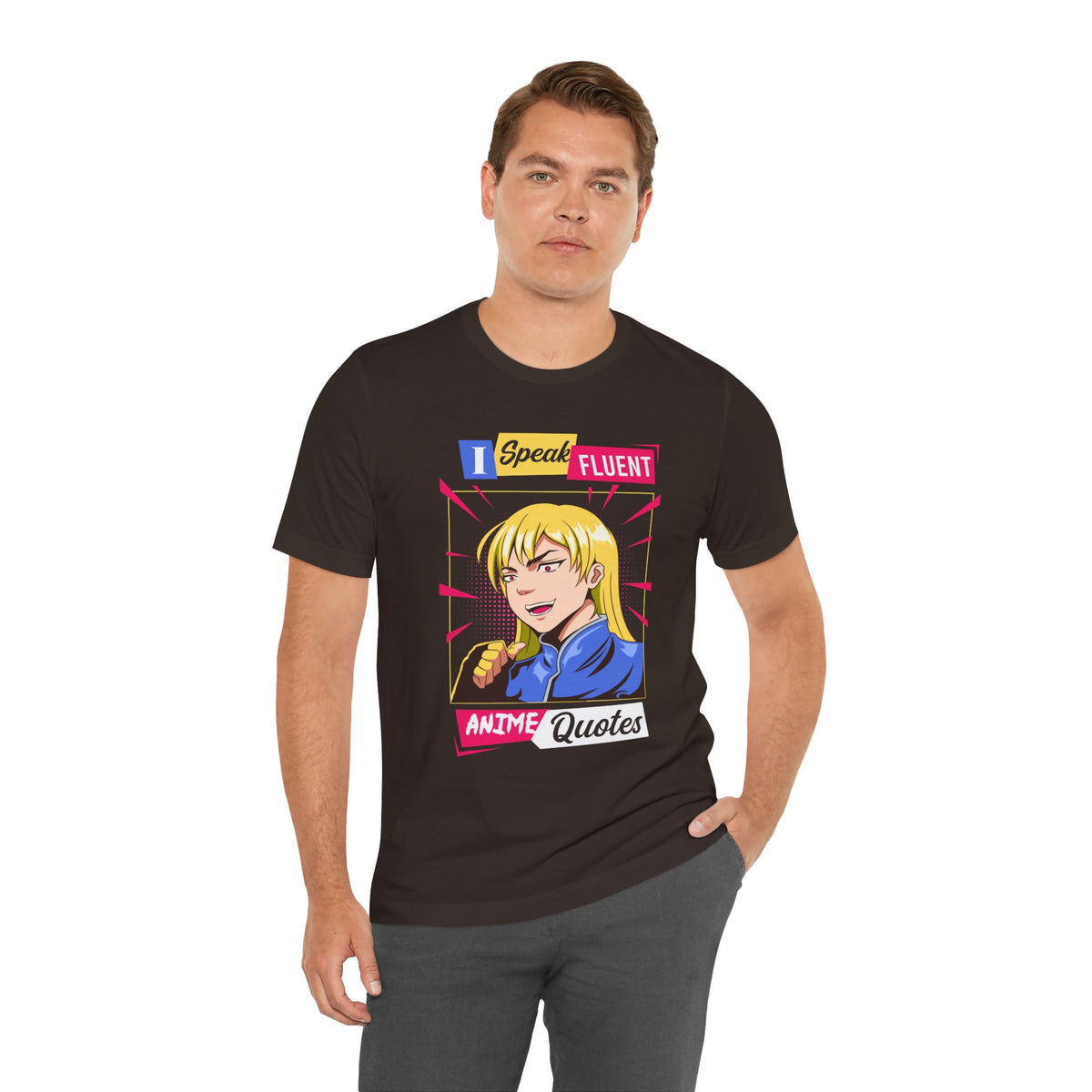 Anime Quotes T-Shirt — "I Speak Fluent Anime Quotes" Retro Manga Style Tee