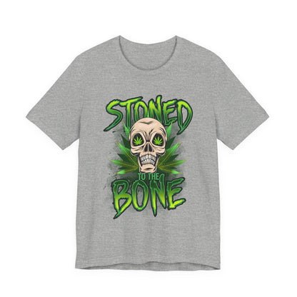 Stoned to the Bone Skull Tee — Cannabis Leaf Graphic T-Shirt