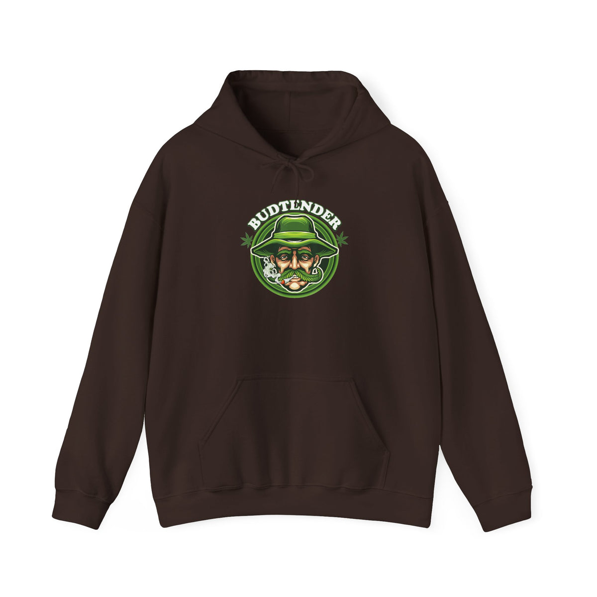 Budtender Graphic – Retro Smoking Stoner Hooded Sweatshirt