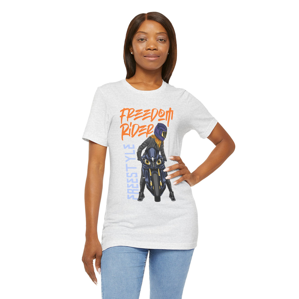 Freedom Rider Motorcycle Tee – "Freedom Rider" Streetstyle Biker T-Shirt