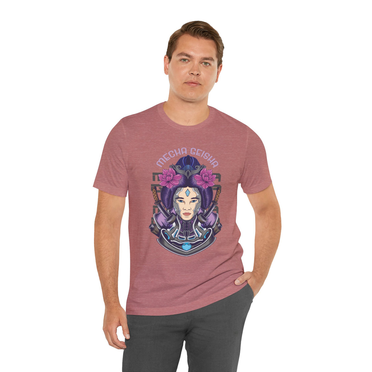Mecha Geisha T-Shirt — Futuristic Asian-Inspired Graphic Tee