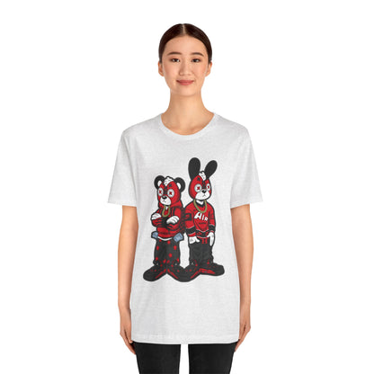 Streetwear Cartoon Bear & Bunny Tee — Hip Hop Graphic T-Shirt