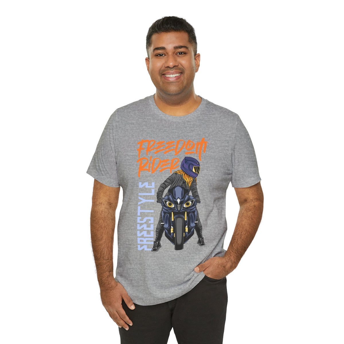 Freedom Rider Motorcycle Tee – "Freedom Rider" Streetstyle Biker T-Shirt