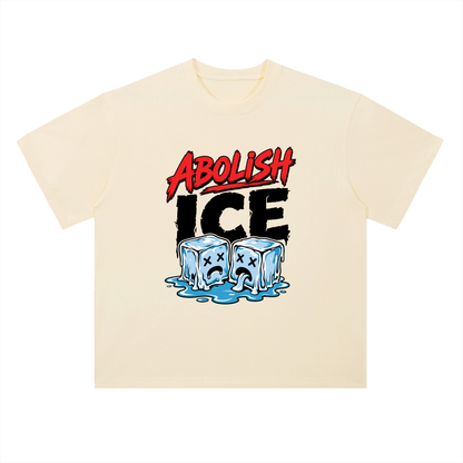 Abolish ICE Melting Ice Cubes Graphic Drop Shoulder Tee
