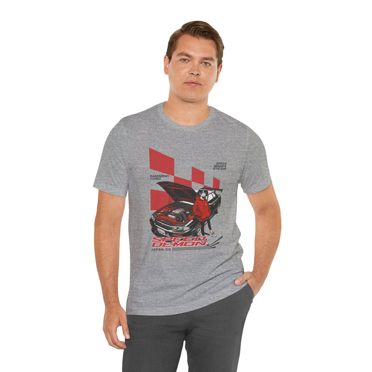 JDM Demon Street Racing T‑Shirt — Retro Car Anime Graphic Tee