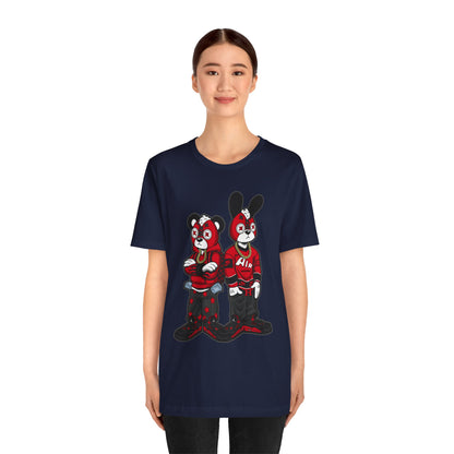 Streetwear Cartoon Bear & Bunny Tee — Hip Hop Graphic T-Shirt