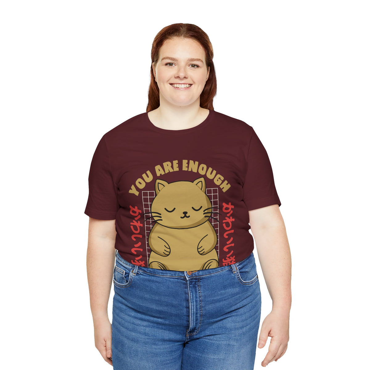You Are Enough Cat T-Shirt — Kawaii Japanese Cute Cat Tee