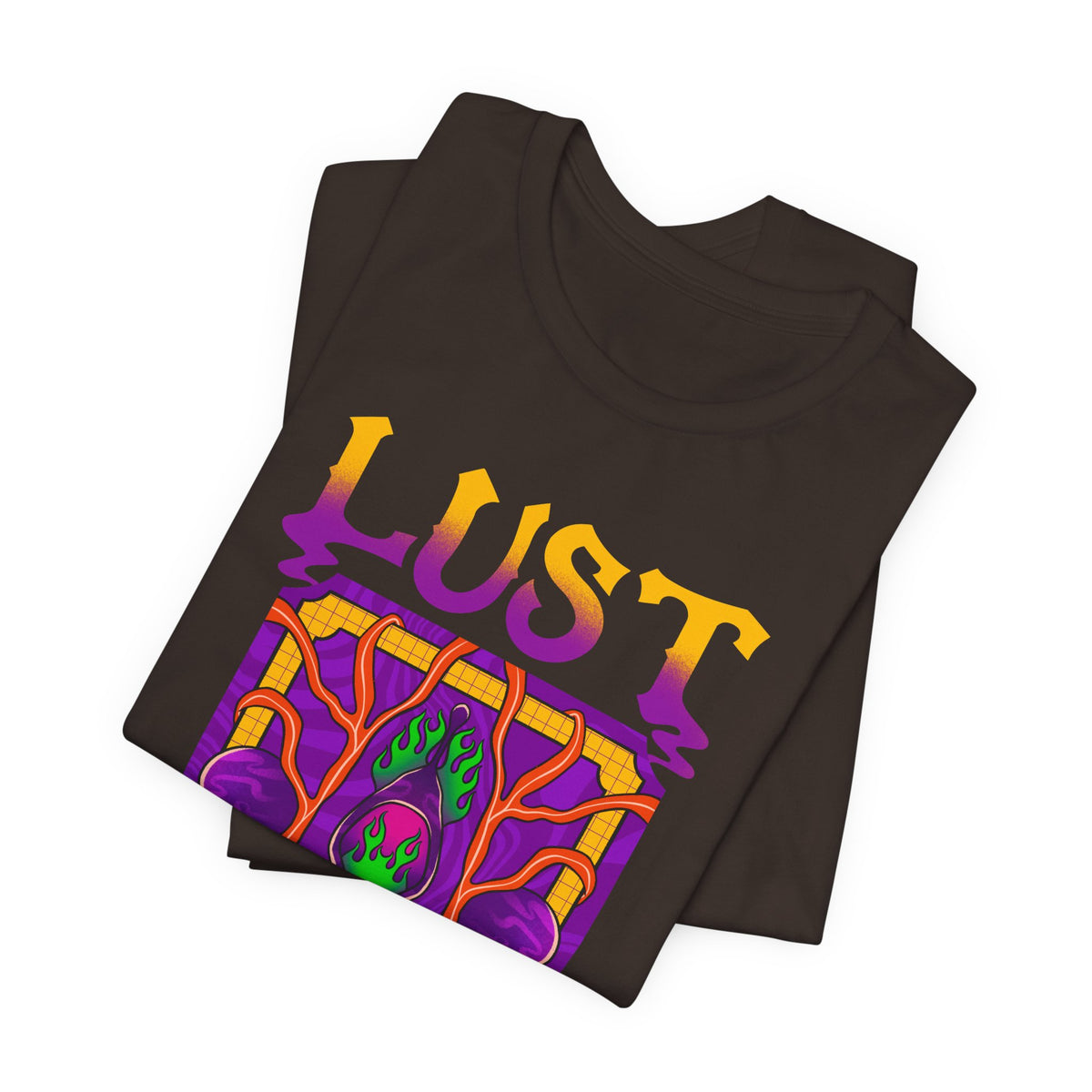 Lust Colorful Vibes Graphic Tee — Psychedelic Tarot-Inspired T-Shirt