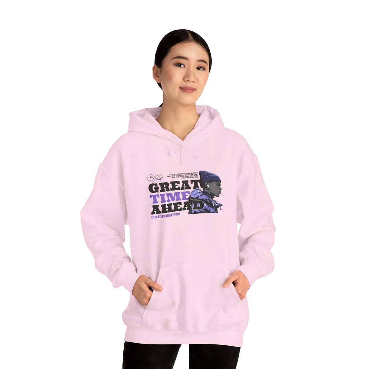 Great Times Ahead Hoodie — Positive Vintage Portrait Pullover
