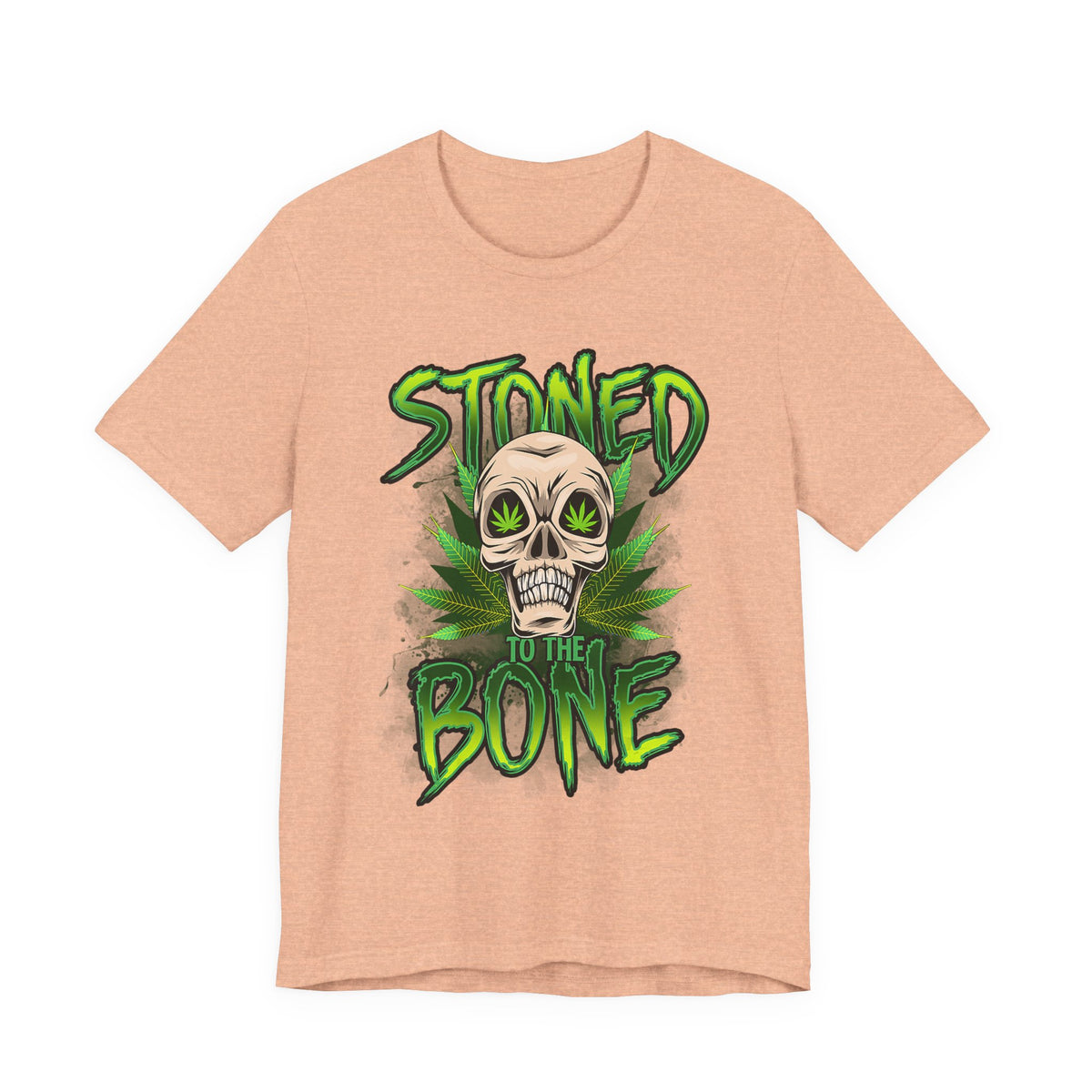 Stoned to the Bone Skull Tee — Cannabis Leaf Graphic T-Shirt