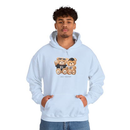 Teddy Bears 'STAY' Hoodie - Cute Couple Bear Graphic Sweatshirt
