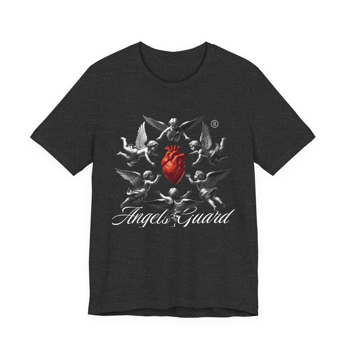 Angel Guard T‑Shirt — Sacred Heart & Cherub Graphic Tee