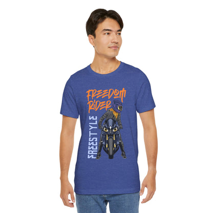 Freedom Rider Motorcycle Tee – "Freedom Rider" Streetstyle Biker T-Shirt
