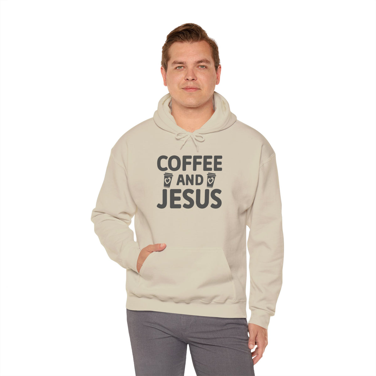 Coffee and Jesus Hoodie — Christian Faith Pullover for Coffee Lovers
